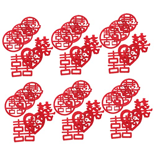 SOIMISS 120 Stück Kleine Happy Dekoration xi vermissen Dekorationen Tisch Rezeption Bankettversorgung Konfetti für Hochzeitsfeiern Hochzeitsdeko im chinesischen Stil Vlies rot SOIMISS 120 Stück Kleine Happy Dekoration xi vermissen Dekorationen Tisch Rezeption Bankettversorgung Konfetti für Hochzeitsfeiern Hochzeitsdeko im chinesischen Stil Vlies rot von SOIMISS