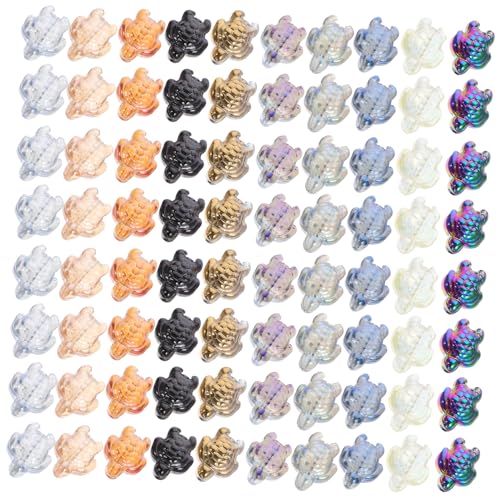 SOIMISS 120 Stück Teiliges Perlen mit Bunten Glasperlen Bunte Schildkröten Charms Auffädeln für DIY Schmuckherstellung Armbänder und Halsketten Vielseitig für Handwerksprojekte von SOIMISS