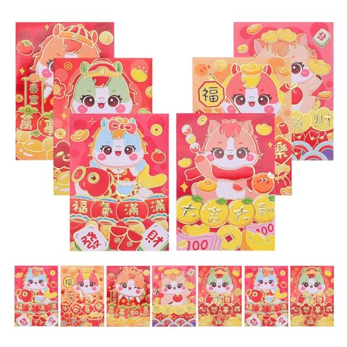 SOIMISS 120 Stück rote Umschläge zum chinesischen Neujahr, rotes Paket, 2026, Jahr des Pferdes, Hong Bao, Cartoon-Frühling, chinesische Glücksgeldtaschen für Hochzeit, Mond- und Frühlingsfest SOIMISS 120 Stück rote Umschläge zum chinesischen Neujahr, rotes Paket, 2026, Jahr des Pferdes, Hong Bao, Cartoon-Frühling, chinesische Glücksgeldtaschen für Hochzeit, Mond- und Frühlingsfest von SOIMISS