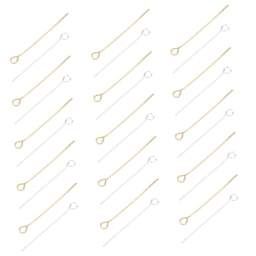 SOIMISS 1200 Stück Teiliges Flachkopf Nadeln Gerade Schmuck Pins aus Metall für DIY Armbänder Ohrringe Halsketten Vielseitige Perlenzubehör für Präzises Basteln und Schmuckherstellung von SOIMISS