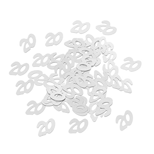 SOIMISS 1200 Stücke Alles zum Geburtstag Konfetti Zahl 20 Konfetti Glitter Papier Tisch Konfetti 20. Geburtstag Jubiläum Party Dekoration Silber SOIMISS 1200 Stücke Alles zum Geburtstag Konfetti Zahl 20 Konfetti Glitter Papier Tisch Konfetti 20. Geburtstag Jubiläum Party Dekoration Silber von SOIMISS