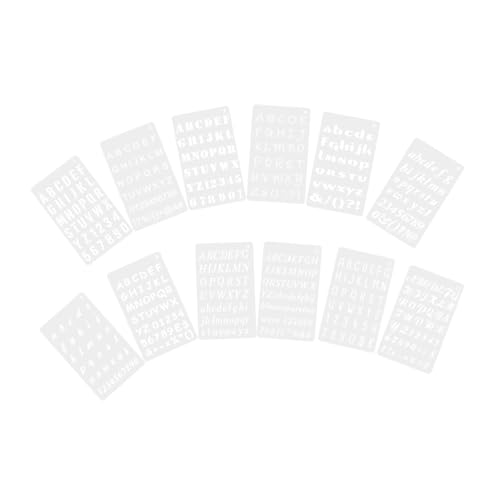 SOIMISS 12Blätter Buchstaben und Zahlen Schablonen Pet Wiederverwendbare Malvorlagen für Kreative DIY Projekte zum Sprühen und Dekorieren von Wänden und Möbeln SOIMISS 12Blätter Buchstaben und Zahlen Schablonen Pet Wiederverwendbare Malvorlagen für Kreative DIY Projekte zum Sprühen und Dekorieren von Wänden und Möbeln von SOIMISS