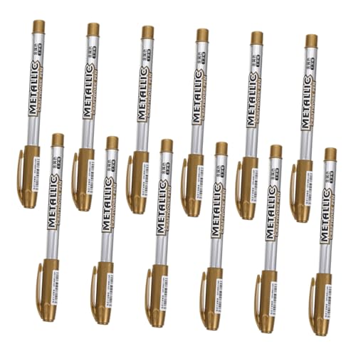 SOIMISS 12Stücke Teiliges Metallic Marker Goldene Malmarker mit Ergonomischem Griff für Künstler Studenten und zum Zeichnen Scrapbooking für von SOIMISS