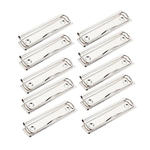SOIMISS 15 Stück Briefpapier-Clip Clips mit Zwischenablage montierbar Planke büroartikel bürobedarf Schreibbrett-Clip-Set büro zubehör Büroklammern für Klemmbretter Eisen Silver von SOIMISS