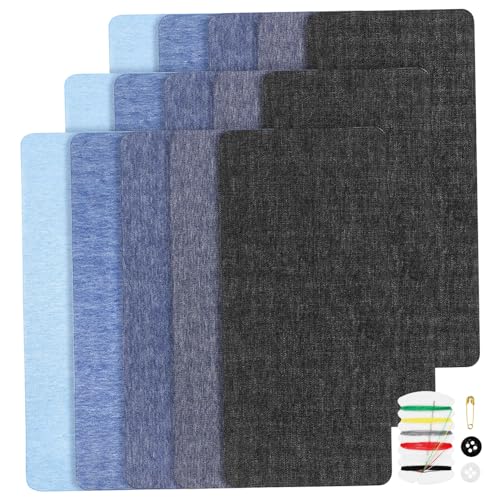 SOIMISS 15 Stück Jeans-Bügelflicken selbstklebende Flicken für Kleidung Flecken Denim zerrissen bügel hosen jeans patches Hemdflicken zum Aufbügeln Kleidungsstück-Patch-Aufkleber Baumwolle von SOIMISS