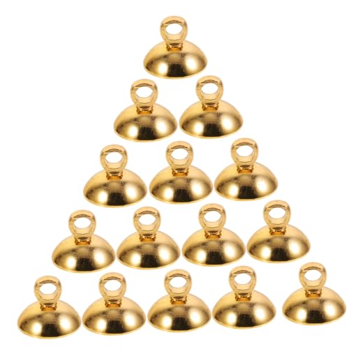 SOIMISS 15 Stück Teiliges Goldene Schmuck Bails Caps für DIY Glasperlen Anhänger Ohrringe Basteln Schmuckzubehör für Armbänder Halsketten Handgefertigt von SOIMISS