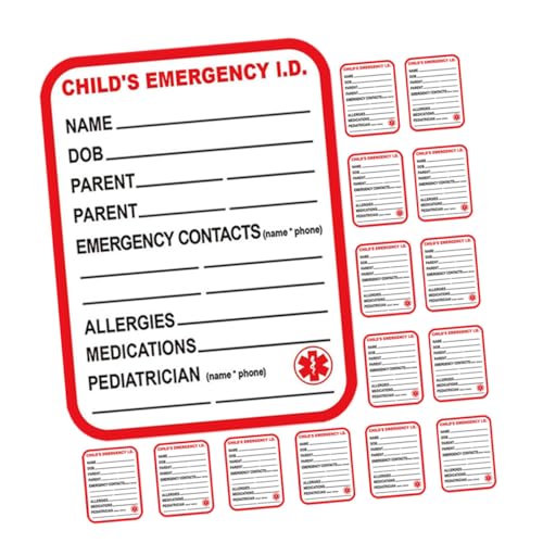 SOIMISS 15 Stück Teiliges Sicherheitsaufkleber Medizinische Informationsetiketten Wasserfest Haftend Auffälliges Rotes Design für Auto kindersitze Notfall identifikation und SOIMISS 15 Stück Teiliges Sicherheitsaufkleber Medizinische Informationsetiketten Wasserfest Haftend Auffälliges Rotes Design für Auto kindersitze Notfall identifikation und von SOIMISS