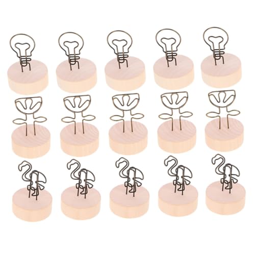 SOIMISS 15 Stück Teiliges Vintage Holz notizhalter mit Ständer Kreative Fotoklammern und Platzkartenhalter Stabiler Memo clip für Hochzeit Party Büro und Heimdekoration SOIMISS 15 Stück Teiliges Vintage Holz notizhalter mit Ständer Kreative Fotoklammern und Platzkartenhalter Stabiler Memo clip für Hochzeit Party Büro und Heimdekoration von SOIMISS