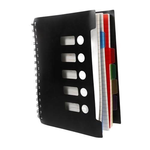 SOIMISS 150 Blatt Spiralnotizbuch mit Trennseiten Liniertes Notizbuch für Schule Büro und Meetings Strapazierfähig aus PP Design und Einfache Handhabung von SOIMISS
