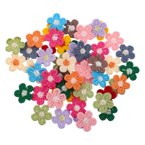 SOIMISS 150 Stück Teiliges Bestickte Blumenaufnäher zum Aufbügeln und Aufnähen Bunte Blumenapplikationen für Kleidung Taschen Schuhe Vielseitige DIY dekoration für Jeans und Jacken von SOIMISS