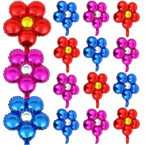 SOIMISS 16 Stück Teiliges Aluminium Folienballons Blumenform Dekorative Luftballons für Hochzeiten Gartenpartys Babypartys und Besondere Anlässe von SOIMISS