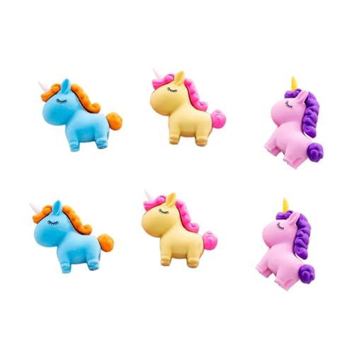 SOIMISS 16 Stück Teiliges Bunte Cartoon Einhorn Radiergummis für Kindergartenpreise Leicht Tragbar Praktische Schülergummi Mini Niedliches Design für Jungen Mädchen Zufällige Farbe von SOIMISS