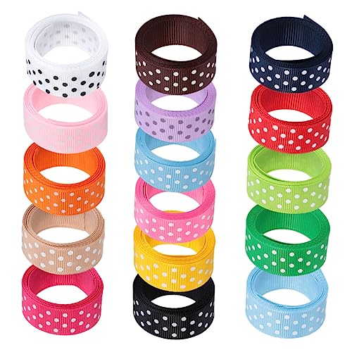 SOIMISS 16 Stück Teiliges Polyester Grograinsatinband mit Punkten Farbenfrohes DIY Bastelband für Haarschleifen Geschenkverpackung und Partydekoration Langlebig und Angenehm im Griff SOIMISS 16 Stück Teiliges Polyester Grograinsatinband mit Punkten Farbenfrohes DIY Bastelband für Haarschleifen Geschenkverpackung und Partydekoration Langlebig und Angenehm im Griff von SOIMISS