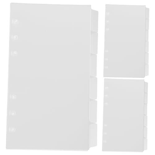 SOIMISS 18 Blatt DIY Index Trennblätter aus PVC Binder Teiler für Notizbücher Aktenordner und Planer Praktische Registerkarten für Dokumente und Berichte von SOIMISS