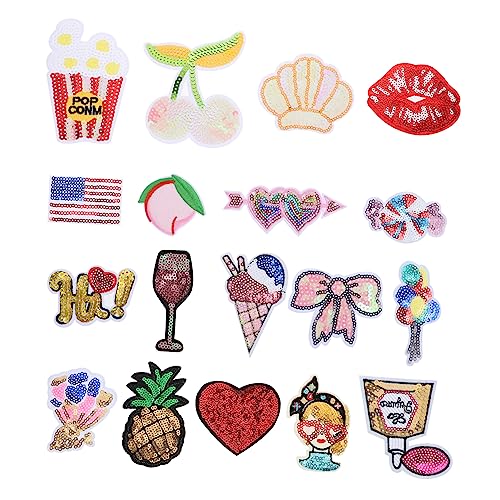 SOIMISS 18 Stück Teiliges Pailletten Stickerei Aufnäher für DIY Kleidung Einfache Anwendung für Reparatur und Dekoration für Bekleidung und Accessoires SOIMISS 18 Stück Teiliges Pailletten Stickerei Aufnäher für DIY Kleidung Einfache Anwendung für Reparatur und Dekoration für Bekleidung und Accessoires von SOIMISS