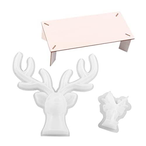SOIMISS 1Satz DIY Geweih Silikonformen mit Holzständer für Epoxidharz Gießen für Dekorationen und Handarbeiten SOIMISS 1Satz DIY Geweih Silikonformen mit Holzständer für Epoxidharz Gießen für Dekorationen und Handarbeiten von SOIMISS