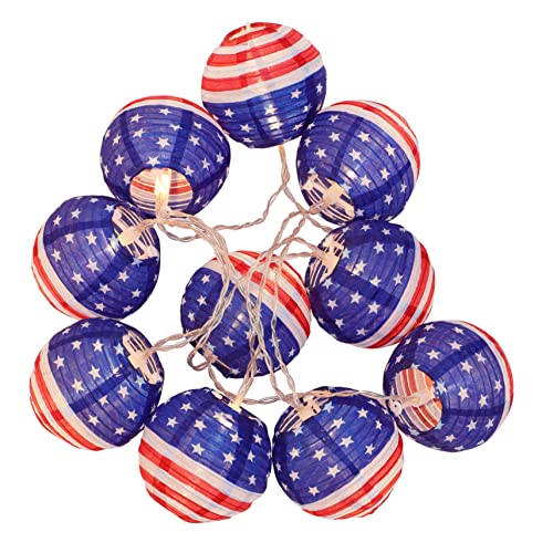 SOIMISS 1stück Independence Day Lichterkette Amerikanische Flagge Batteriebetriebene Kreative Dekoration Für Feiertage Partys Und Patriotische Anlässe Warmweiß Batterien Nicht von SOIMISS