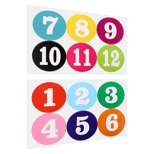 SOIMISS 2 Blätter Bunte Runde Zahlenaufkleber Selbstklebend Vielseitig für Geschenkverpackung DIY Bastelprojekte und Haushaltsdekoration SOIMISS 2 Blätter Bunte Runde Zahlenaufkleber Selbstklebend Vielseitig für Geschenkverpackung DIY Bastelprojekte und Haushaltsdekoration von SOIMISS