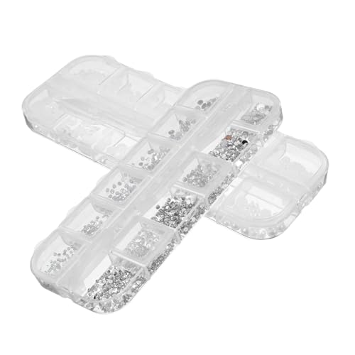 SOIMISS 2 Boxen Nagelkunst Deko mit Strasssteinen und Halbperlen Funkelnde Nail Charms für DIY Nageldesign Vielseitige Nagelverzierung für Partys Alltag und Besondere Anlässe von SOIMISS