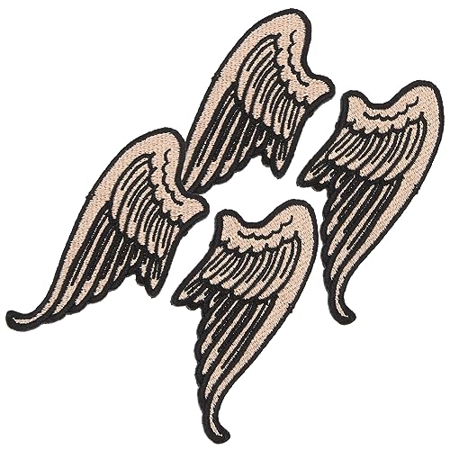 SOIMISS 2 Paare Flügel Patches Bestickte Applikationen für Kleidung Aufnäher für Jacken Taschen und Hüte DIY Dekoration Langlebige und Farbenfrohe PU Leder Patches von SOIMISS