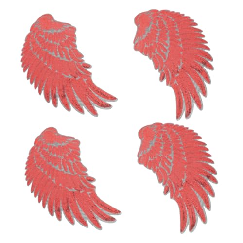 SOIMISS 2 Paare Selbstklebende Flügel Patches Beständigen Pet Pailletten Große Bestickte Applikationen Glitzernde Stoffaufnäher für Kleidung Taschen Diy Kostümdekoration Rot SOIMISS 2 Paare Selbstklebende Flügel Patches Beständigen Pet Pailletten Große Bestickte Applikationen Glitzernde Stoffaufnäher für Kleidung Taschen Diy Kostümdekoration Rot von SOIMISS