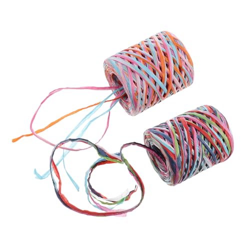 SOIMISS 2 Rollen Buntes Raffia Papier Geschenkband DIY Papierkordel Reißfestes Dekoband für Geschenkverpackung Basteln Haaraccessoires Wiederverwendbar Vielseitig für Feiern und SOIMISS 2 Rollen Buntes Raffia Papier Geschenkband DIY Papierkordel Reißfestes Dekoband für Geschenkverpackung Basteln Haaraccessoires Wiederverwendbar Vielseitig für Feiern und von SOIMISS