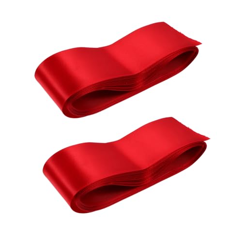 SOIMISS 2 Rollen Festliches Geschenkband Breites Satinband Rot Dekoratives Schleifenband für Party Deko Geschenkverpackung und Bastelarbeiten Langlebig und Hautfreundlich SOIMISS 2 Rollen Festliches Geschenkband Breites Satinband Rot Dekoratives Schleifenband für Party Deko Geschenkverpackung und Bastelarbeiten Langlebig und Hautfreundlich von SOIMISS