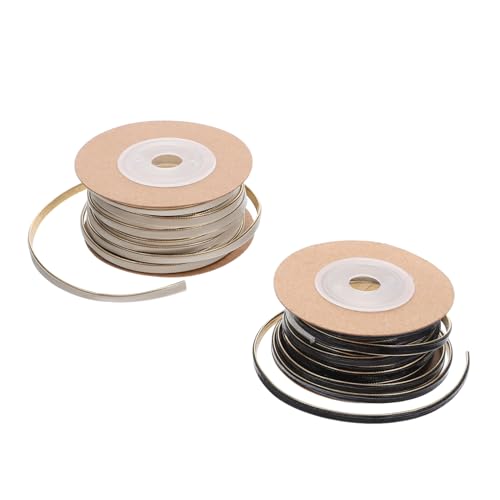 SOIMISS 2 Rollen PU Kunstlederband Farbblock Geschenkband für DIY Verpackung Haaraccessoires Hochzeit Dekoration von SOIMISS