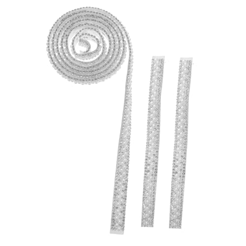 SOIMISS 2 Rollen Perle -strasszubehör Perlenstresssteine Selbstklebende Strasssteine Strass-spitze Bling Strassband Bling Wrap Strassband Perlenband Silber Kunststoff-strasssteine SOIMISS 2 Rollen Perle -strasszubehör Perlenstresssteine Selbstklebende Strasssteine Strass-spitze Bling Strassband Bling Wrap Strassband Perlenband Silber Kunststoff-strasssteine von SOIMISS