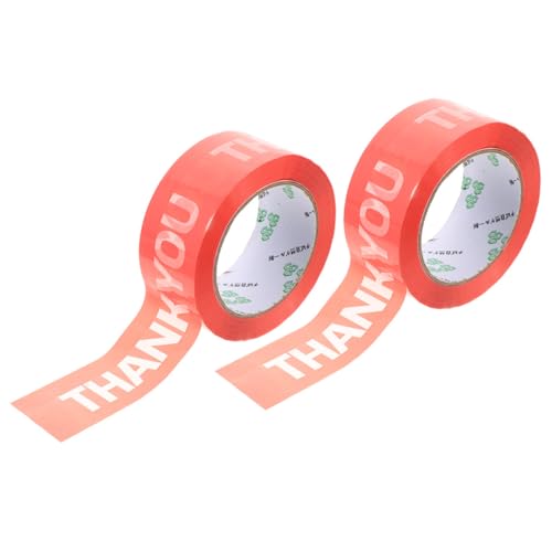 SOIMISS 2 Rollen Pinkes Thank You Klebeband Selbstklebend Dekoratives Verpackungs Dichtungsband Leicht Ablösbar ohne Rückstände Vielseitig für Büro DIY Geschenkverpackung und von SOIMISS