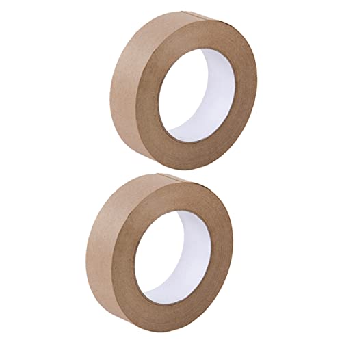 SOIMISS 2 Rollen Wasseraktiviertes Kraftpapier Klebeband Umweltfreundliches Beschreibbares und Leicht Reißbares Verpackungsband für DIY und Kartonversiegelung von SOIMISS