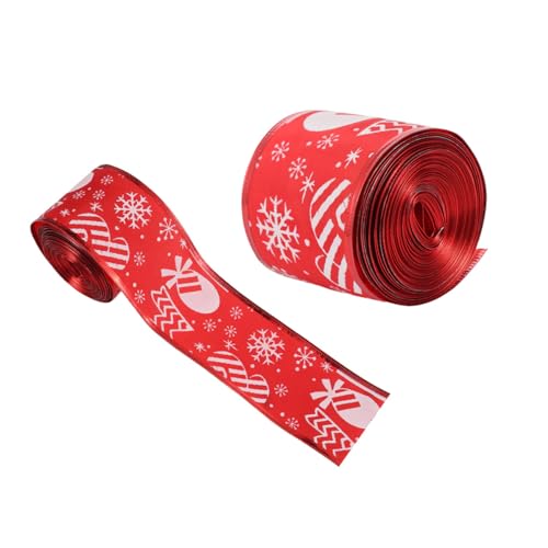 SOIMISS 2 Rollen Weihnachtsband Rot Breit Schneeflocken Geschenkband Satinband Dekoband für DIY Basteln Weihnachtsdeko und Geschenkverpackung SOIMISS 2 Rollen Weihnachtsband Rot Breit Schneeflocken Geschenkband Satinband Dekoband für DIY Basteln Weihnachtsdeko und Geschenkverpackung von SOIMISS