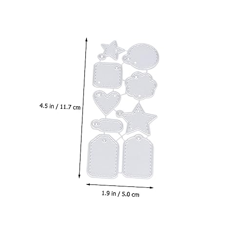 SOIMISS 2 STÜCK Teiliges Metall Stanzformen für Kleine Etikettenanhänger Langlebige Wiederverwendbare Schneidevorlagen aus Kohlenstoffstahl Geeignet für DIY Handarbeiten Kreative SOIMISS 2 STÜCK Teiliges Metall Stanzformen für Kleine Etikettenanhänger Langlebige Wiederverwendbare Schneidevorlagen aus Kohlenstoffstahl Geeignet für DIY Handarbeiten Kreative von SOIMISS