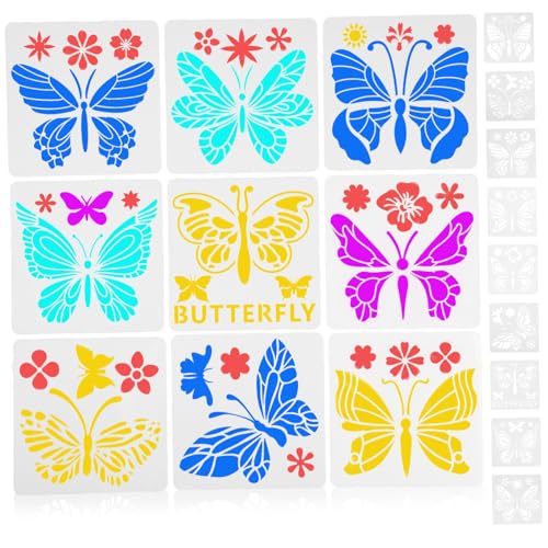 SOIMISS 2 Sätze Diy Schmetterling Malvorlagen Schablonen Wiederverwendbare Ausmalvorlagen für Wandgestaltung Bastelarbeiten und Dekorationen Langlebig Sicher SOIMISS 2 Sätze Diy Schmetterling Malvorlagen Schablonen Wiederverwendbare Ausmalvorlagen für Wandgestaltung Bastelarbeiten und Dekorationen Langlebig Sicher von SOIMISS