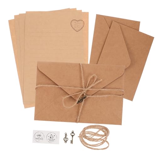SOIMISS 2 Sätze Vintage Briefpapier Umschlag Set Schreibpapier mit Elegantem Muster Robustes Retro Papier für Handgeschriebene Briefe Einladungen Geschenkidee für Schreibfreunde SOIMISS 2 Sätze Vintage Briefpapier Umschlag Set Schreibpapier mit Elegantem Muster Robustes Retro Papier für Handgeschriebene Briefe Einladungen Geschenkidee für Schreibfreunde von SOIMISS