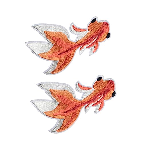 SOIMISS 2 Stk. Bestickte Goldfisch-bügelbilder Patches zum Aufnähen oder Aufbügeln Niedliche Applikationen für Kleidung Taschen Schuhe und DIY Reparatur Vielseitig und Dekorativ SOIMISS 2 Stk. Bestickte Goldfisch-bügelbilder Patches zum Aufnähen oder Aufbügeln Niedliche Applikationen für Kleidung Taschen Schuhe und DIY Reparatur Vielseitig und Dekorativ von SOIMISS