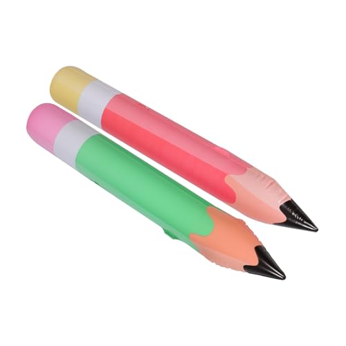 SOIMISS 2 Stück Aufblasbare Bleistiftballons Dekorative Bleistiftspielzeuge für Geburtstagsfeiern und Klassenzimmer PVC Material Robuste und Langlebige Partydekoration für Fotokulissen von SOIMISS