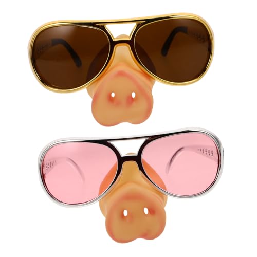 SOIMISS 2 Stück Brille mit Schweinenase lustige Riesenbrille Erwachsene Kostüm albern für lustige partybrillen lustige schnapsgläser schweinsnase Cosplay-Party-Brille lustige Brille SOIMISS 2 Stück Brille mit Schweinenase lustige Riesenbrille Erwachsene Kostüm albern für lustige partybrillen lustige schnapsgläser schweinsnase Cosplay-Party-Brille lustige Brille von SOIMISS