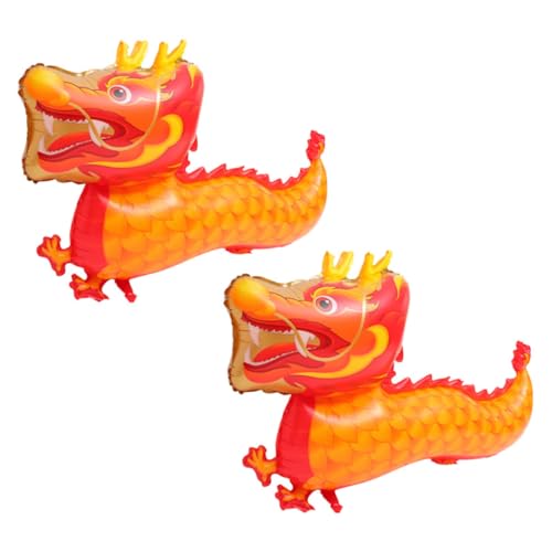 SOIMISS 2 Stück Chinesische Drachendeko Luftballons aus Aluminiumfolie Robust und Wiederverwendbar für Neujahrsfest Kindergeburtstag Partydeko Einfache Handhabung Orangefarbener SOIMISS 2 Stück Chinesische Drachendeko Luftballons aus Aluminiumfolie Robust und Wiederverwendbar für Neujahrsfest Kindergeburtstag Partydeko Einfache Handhabung Orangefarbener von SOIMISS