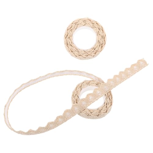 SOIMISS 2 Stück Diy Klebeband mit Spitzenmuster Klebefolie für Bastelprojekte Scrapbooking und Dekoration Beige von SOIMISS