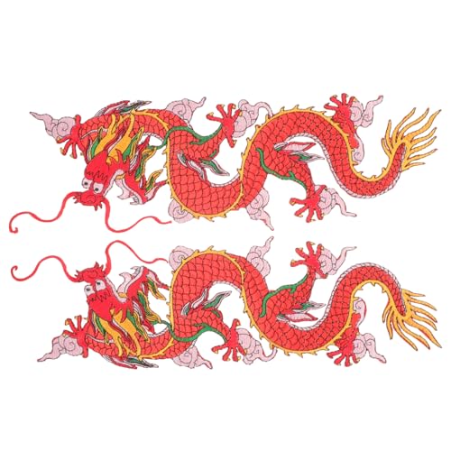SOIMISS 2 Stück Dragon Iron Patches Dekorative Aufnäher für Kleidung Mützen und Taschen Diy Stickerei Patches zum Reparieren und Verzieren von SOIMISS