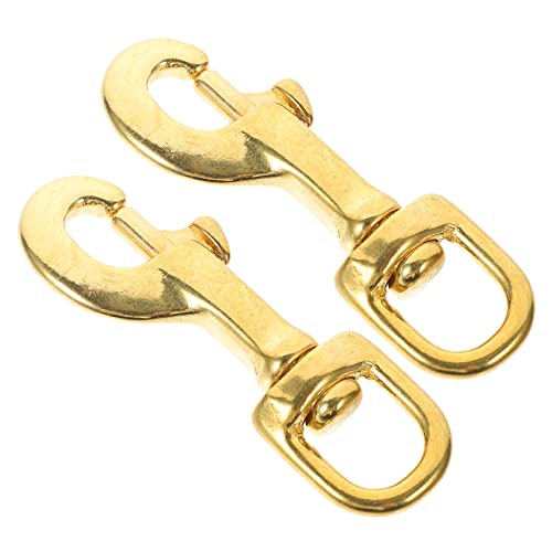 SOIMISS 2 Stück Drehbarer Schnapphaken aus Reinem Messing Federverschluss Karabiner für Schlüsselanhänger DIY Robuste Lanyard Clips mit Flexiblem Trigger und Automatischem Verschluss SOIMISS 2 Stück Drehbarer Schnapphaken aus Reinem Messing Federverschluss Karabiner für Schlüsselanhänger DIY Robuste Lanyard Clips mit Flexiblem Trigger und Automatischem Verschluss von SOIMISS
