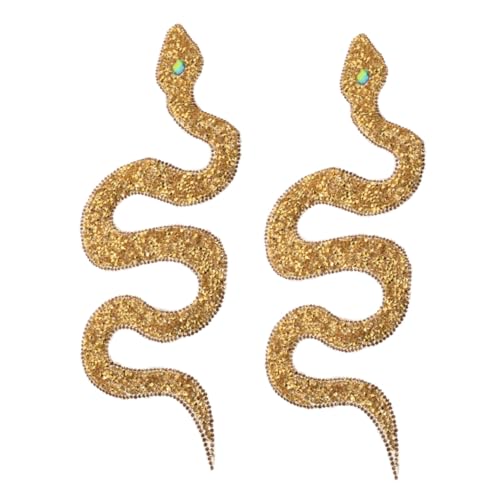 SOIMISS 2 Stück Goldene Schlangen Strass Bügelmotive Applikationen Funkelnde Snake Embroidered Patches zum Aufbügeln für Kleidung Schuhe Taschen und DIY Projekte SOIMISS 2 Stück Goldene Schlangen Strass Bügelmotive Applikationen Funkelnde Snake Embroidered Patches zum Aufbügeln für Kleidung Schuhe Taschen und DIY Projekte von SOIMISS