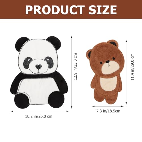 SOIMISS 2 Stück Große Bestickte Bären Patches Applikationen für Jacken Rucksäcke DIY Kleidung Aufnäher Handgenäht Baumwollstoff Langlebig von SOIMISS