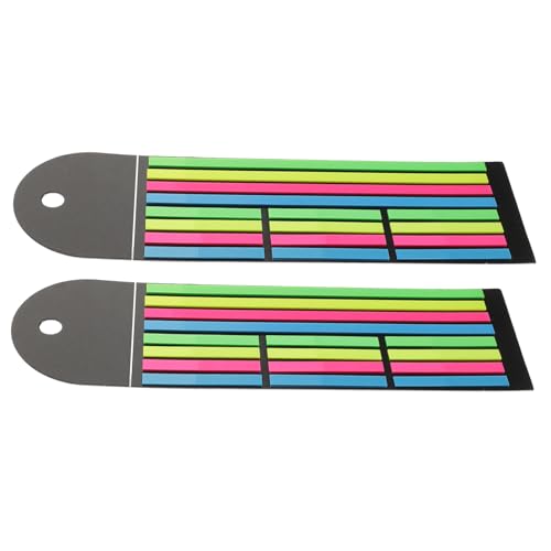 SOIMISS 2 Stück Haftmarker Streifen Bunte Index Tabs für Effizientes Markieren von Text Kurze Lange Lesehilfen für Schüler und Lehrer um Wichtige Punkte Hervorzuheben von SOIMISS