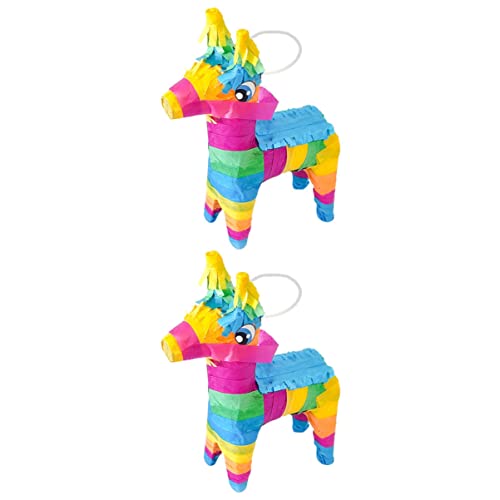 SOIMISS 2 Stück Handgemachte Mexikanische Pinata Lustige Deko für Geburtstagsfeiern Familienfeiern und Fiesta Dekorierte Pinata zum Befüllen mit Süßigkeiten und Geschenken von SOIMISS