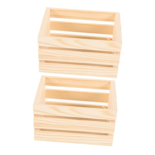 SOIMISS 2 Stück Holzbehälter für Puppenhaus Dekoration Multifunktionale Aufbewahrungskörbe Holz für Lagerung von Lebensmitteln und Getränken im Supermarkt SOIMISS 2 Stück Holzbehälter für Puppenhaus Dekoration Multifunktionale Aufbewahrungskörbe Holz für Lagerung von Lebensmitteln und Getränken im Supermarkt von SOIMISS