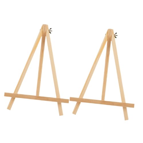 SOIMISS 2 Stück Holzstaffeleien Mini Tischstaffelei Faltbar Leichter Desktop Canvas Halter für Malerei Stabile Holz Staffelei für Präsentation und Dekoration von SOIMISS
