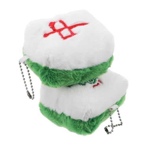 SOIMISS 2 Stück Mahjong Anhänger Cartoon Schlüsselanhänger Mini Schlüsselanhänger Süßer Schlüsselanhänger Plüsch Anhänger Schlüsselanhänger Stofftier Schlüsselanhänger Plüsch von SOIMISS