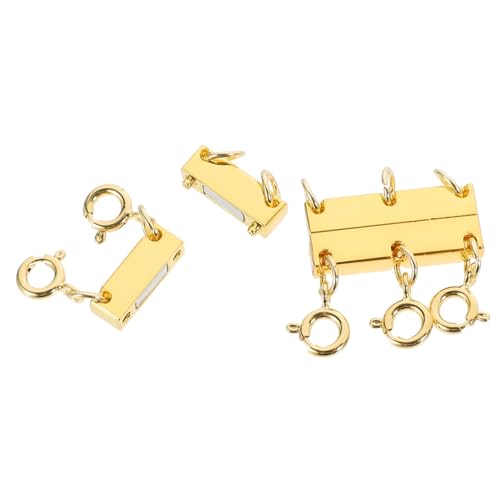 SOIMISS 2 Stück Mehrsträngiger Schmuckverschluss Goldfarbener Magnetischer Kettenverbinder für Halsketten und Armbänder Langlebig Einfach zu Verwenden zum Schmuck Selber Machen SOIMISS 2 Stück Mehrsträngiger Schmuckverschluss Goldfarbener Magnetischer Kettenverbinder für Halsketten und Armbänder Langlebig Einfach zu Verwenden zum Schmuck Selber Machen von SOIMISS